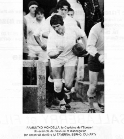 Ramuntxo Mondela, capitaine de l'équipe1